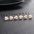 Kercisbeauty Bridal Hair Piece - Wedding Pearl Hair Pins with Rhinestones for Updos, Set of 6, Rose Gold