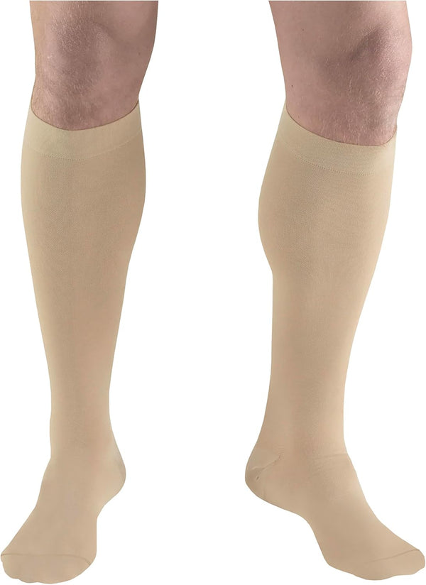 Truform Short Length Surgical Stockings, 18 mmHg Compression, Closed Toe, Beige, Medium
