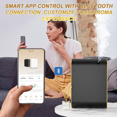 Wankeer 1500 Smart Scent Air Machine for Home, Sq. Ft Hotel Collection Diffuser with Cold Air Tech, Whole House