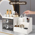 Makeup Organizer with Clear Drawers, Large Capacity Plastic Skincare Organizer for Vanity and Countertop, Gray Drawer