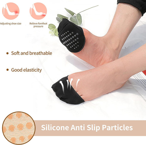 4 Pairs Metatarsal Pads, Honeycomb Fabric Ball of Foot Cushions for Women High Heels, Invisible Soft Toe Pads for Pain
