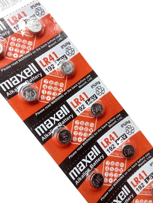Maxell 10 LR41 AG3 192 1.5V x Alkaline Batteries