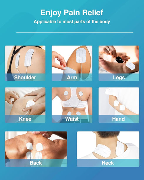 Comfytemp TENS Unit Replacement Pads, 10 Pcs Reusable Self Adhesive Electrodes Pad for Muscle Stimulator