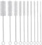 Set of 10 Long Straw Brush, 8-inch Nylon Pipe Tube Cleaner with 10 Different Diameters for Sippy Cup, Water Bottle