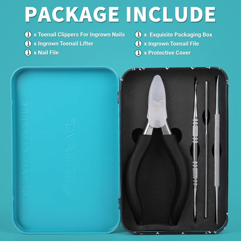 Toenail Clippers for Ingrown Thick Toenails, Heavy Duty Professional Pedicure Tool with Long Handle