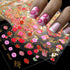 Lips Nail Stickers for Valentine's Day, 3D Gold Nail Decals Foils for Heart Red Lip Self-Adhesive Nail Design