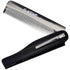 Kent 20T Black Graphite Folding Pocket Comb, Handmade Fine Tooth Hair Comb for Men, Beard, and Mustache