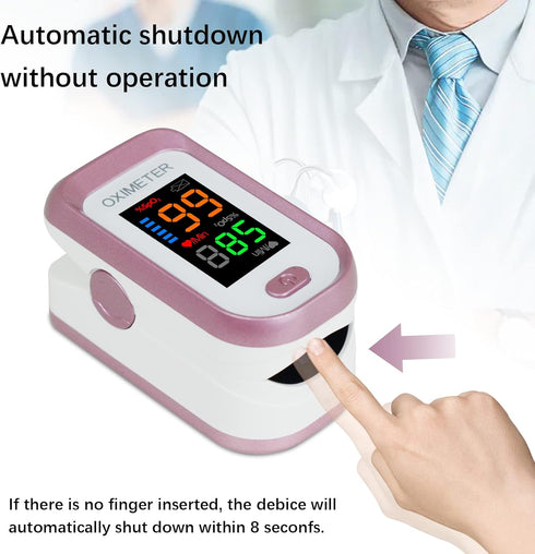 Pulse Oximeter Fingertip, Heart Rate Monitor with Large LED Screen, Blood Oxygen Meter for Adults