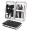 Manicure Set, Travel Mini Nail Clippers Kit, 10pcs Stainless Steel Grooming Tools (Black)