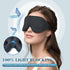 ZGGCD Sleep Mask for Side Sleeper, Light Blocking 3D Contoured Cup Night Blindfold with Adjustable Strap (Black)