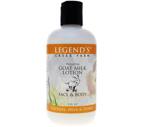 Legend's Creek Farm Goat Milk Lotion, Moisturizing Body Lotion for Hand & Face, 9 oz with Shea Butter, Handmade in USA