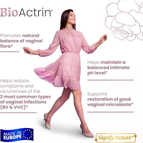 Bioactrin Vaginal Probiotics for Women - Bacterial Vaginosis Treatment, 28 Pills for Vaginitis Support