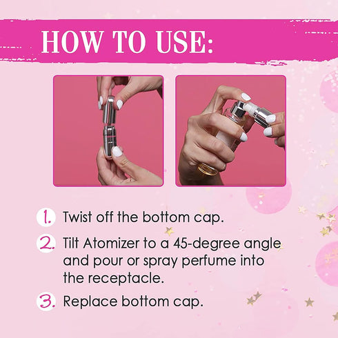 Hollywood Fashion Secrets Portable Perfume Atomizer - Fragrance On-the-Go