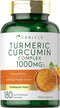 Carlyle Turmeric Curcumin with Black Pepper 1000mg | 180 Capsules | Non-GMO, Gluten Free Complex Supplement