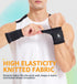 HiRui Wrist Brace - Compression Wrist Wraps for Work, Fitness, Weightlifting, Pain Relief, Adjustable 2 PACK (Black, L)