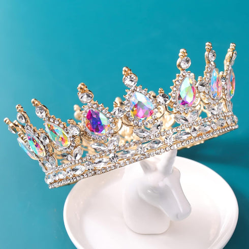 Queen Crown Rhinestone Wedding Crowns, Tiaras for Women, Costume Party Hair Accessories, Birthday Crown