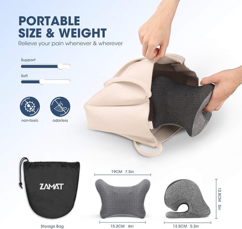 ZAMAT Neck and Shoulder Relaxer with Magnetic Therapy Pillowcase, Chiropractic Pillows for Pain Relief, Cervical
