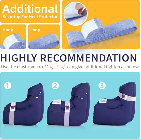 Heel Cushion Protector for Pressure Sores Relief, Foot Pillow for Bed Sores for Heel Pain and Injury, Suitable