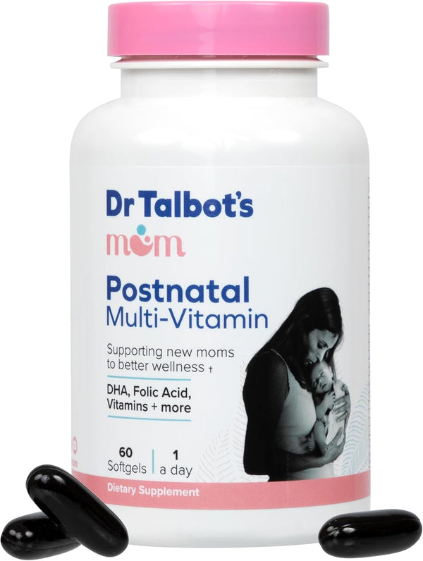 Dr. Talbot's Mom Postnatal Multi-Vitamin - DHA, Folic Acid, Vitamins, and More