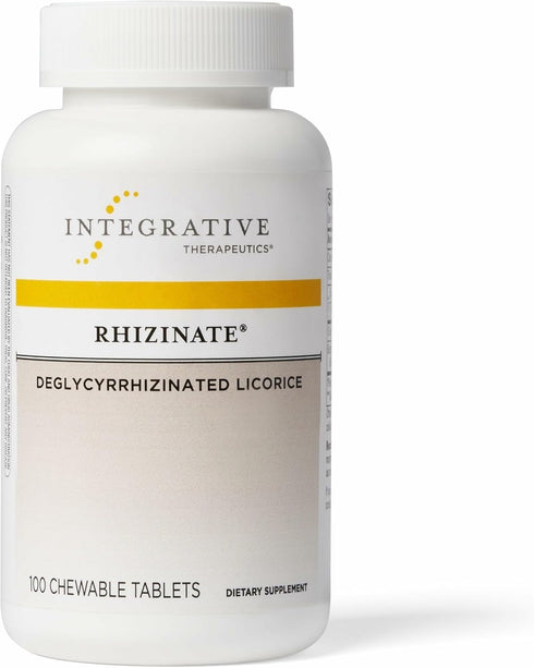 Integrative Therapeutics Rhizinate - Deglycyrrhizinated Licorice (DGL) for Digestive Support, 100 Chewable Tablets