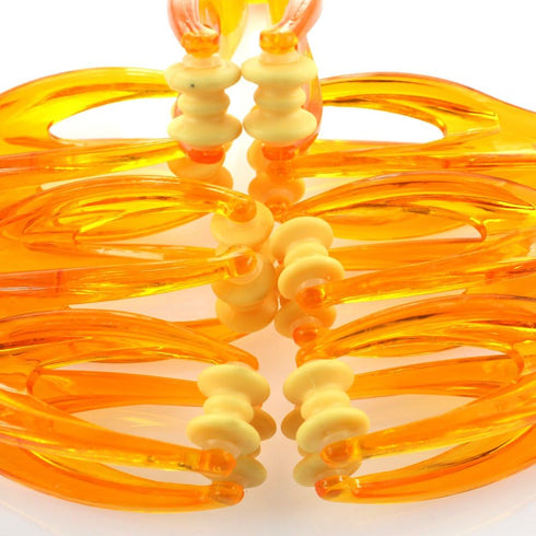 YPY 2 Pieces Orange Finger Joints Massager Handheld Blood Circulation Tool, Stress Relief Plastic Care