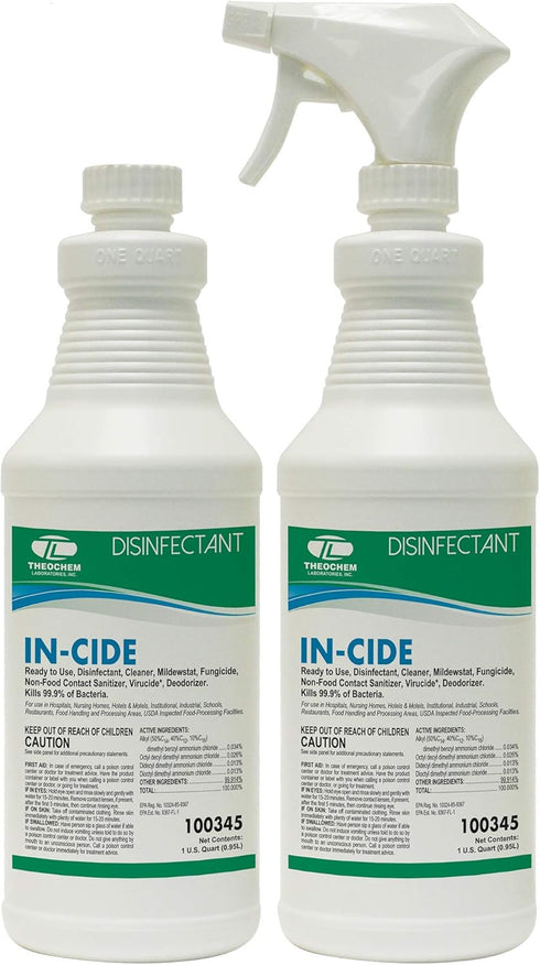 Laboratories in-Cide Multi Surface Fresh Disinfectant Cleaner, 2 Pack, 1 Quart Each