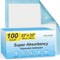 Wowflash 100 Count 22 x 22 Super Absorbency Disposable Underpads, Leakproof Quick Drying