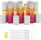 JIUWU 10pcs Yellow-Rose Gradient Glass Roller-on Bottles, 5ml with Stainless Steel Balls