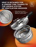 Premium Black Hookah Bowl Set with Cover, Heat Management Charcoal Holder, Luxury Ceramic Hookah Head