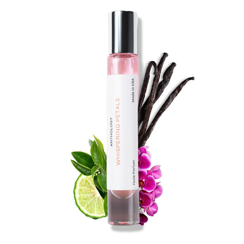 ANTHOLOGY Whispering Petals Roll on Perfume Oil for Women 0.3oz - Alcohol-Free, Travel Size