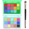 UCANBE Colorful Eyeshadow Palette Makeup Set, 2pcs 15 Shades Matte Shimmer Eye Shadow Pallet with Brush