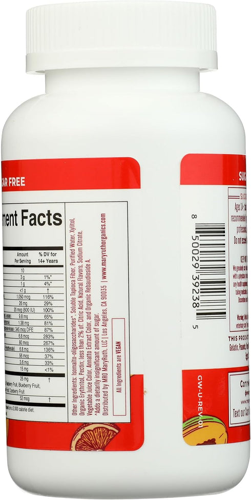 Gummies B6, B12, Immunity 60 Count MaryRuth's Multivitamin for Men | Vitamin A, C, D, E, Biotin, Zinc | Energy