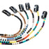 minihope 21 Inch Bright Spacer Bead Hair Wrap Set with Tassels, Hair Clips, and Retro Charm - 6 Styles for Women and Girls.