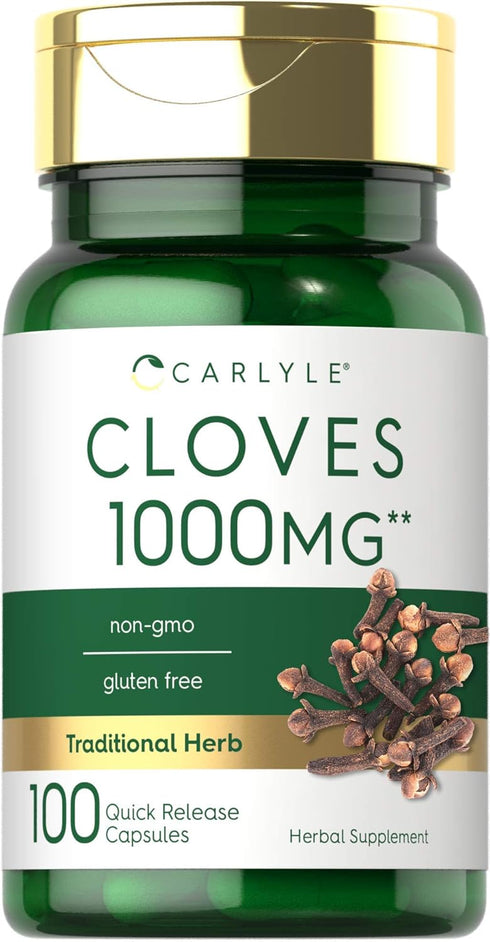 Carlyle Cloves Supplement | 1000mg | 100 Capsules - Non-GMO, Gluten Free