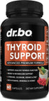 Thyroid Support Supplement for Women & Men - Natural Metabolism, Mood & Energy Enhancer, 60 Pills