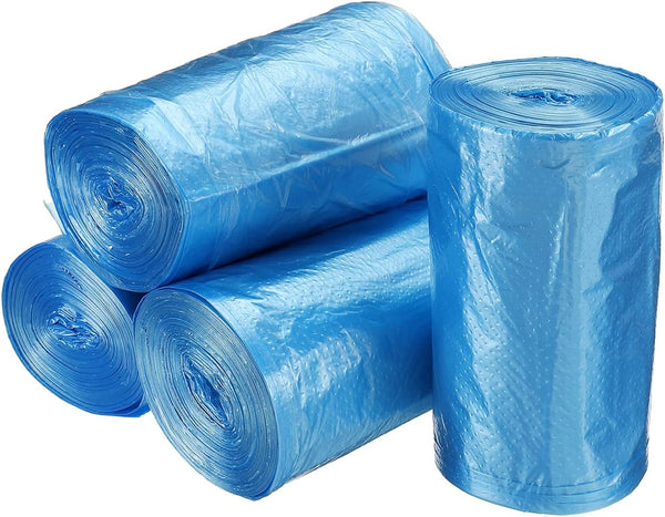MECCANIXITY Small Trash Bags, 0.5 Gallon Garbage Bags for Desktop Mini Trash Can, Blue, 8 Rolls / 240 Counts