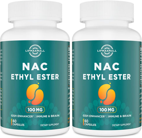 N-Acetyl Cysteine Ethyl Ester 100mg with Glycine 600mg, Immune System Support & Antioxidant, NACET (60 Capsules)