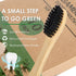 Bamboo Toothbrushes (10 Pack), Eco-Friendly Medium Firm Bristles, Natural Biodegradable Charcoal Wooden Tooth Brush