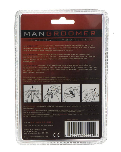 MANGROOMER Do-It-Yourself Electric Back Hair Shaver, Premium Replacement Head