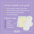Pack, 18 Count Pinkie Period Starter Pads - Designed for Smaller Underwear - Organic Cotton Topsheet Tween & Teen Pads