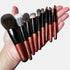 Cosme 9 FULL FACE MINI TRAVEL Makeup Brush Set, Natural Coverage Brushes with Brush Case