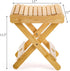 12 Inch Lawei Bamboo Folding Step Stool - Height Bamboo Shower Bench Stool Spa Bath Seat Chairs for Shower, Leg Shaving