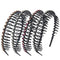 Yeshan Rhinestone and Crystal Headbands for Women with Teeth Comb, Non-slip Hard Plastic Wave Shape, Pack of 4