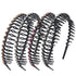 Yeshan Rhinestone and Crystal Headbands for Women with Teeth Comb, Non-slip Hard Plastic Wave Shape, Pack of 4