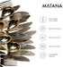 MATANA 180 Bulk Gold Plastic Silverware Set - 60 Knives, 60 Forks, 60 Spoons - Reusable Gold Cutlery for Parties &