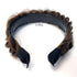 TOECWEGR Wide Braid Messy Hair Hoop, Braided Headband for Women Fashion Accessories (Dark Brown Gold 68A)