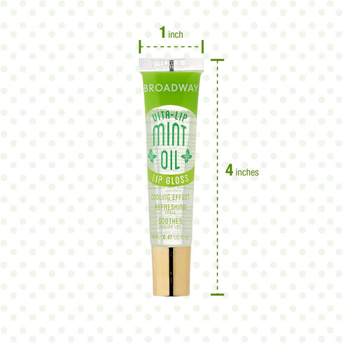 Ruby Kisses Broadway Vita-Lip Clear Lip Gloss (Mint Oil 6 Pack), Ultra-Hydrating Formula with Vitamin Oils