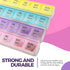 Weekly Pill Organizer - 4-Times-a-Day Pill Planner with Daily Morning, Noon, Evening & Night Compartments