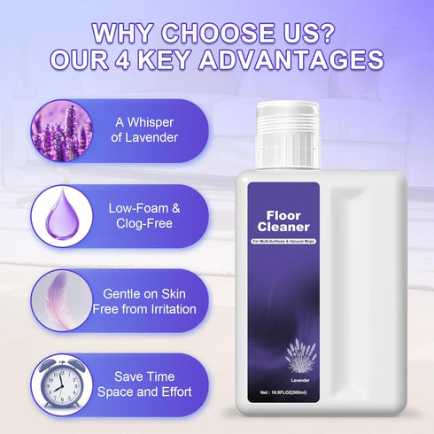 QKLYXEN 1 Floor Cleaning Solution Compatible With Dreame Cleaning Solution, Low Foam & No Residue, Floor Cleaner