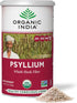 ORGANIC INDIA Psyllium Herbal Powder - 12 oz Canister Whole Husk Fiber, Healthy Elimination, Vegan & Gluten-Free